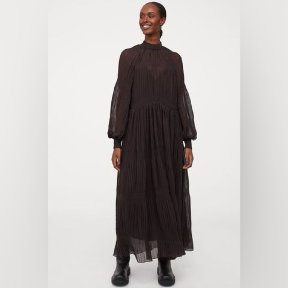 NWT Smocked Long Brown Dress